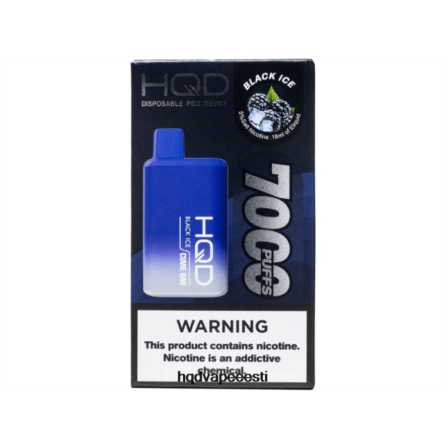 HQD CUVIE BAR ühekordselt kasutatavad V68JF133 must jää - HQD Vape Price