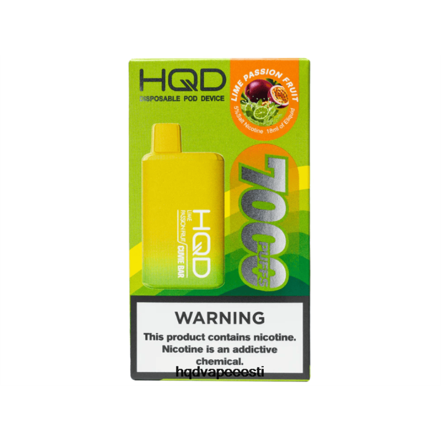 HQD CUVIE BAR ühekordselt kasutatavad V68JF207 laim kannatuspuuvili - HQD Vape Flavors