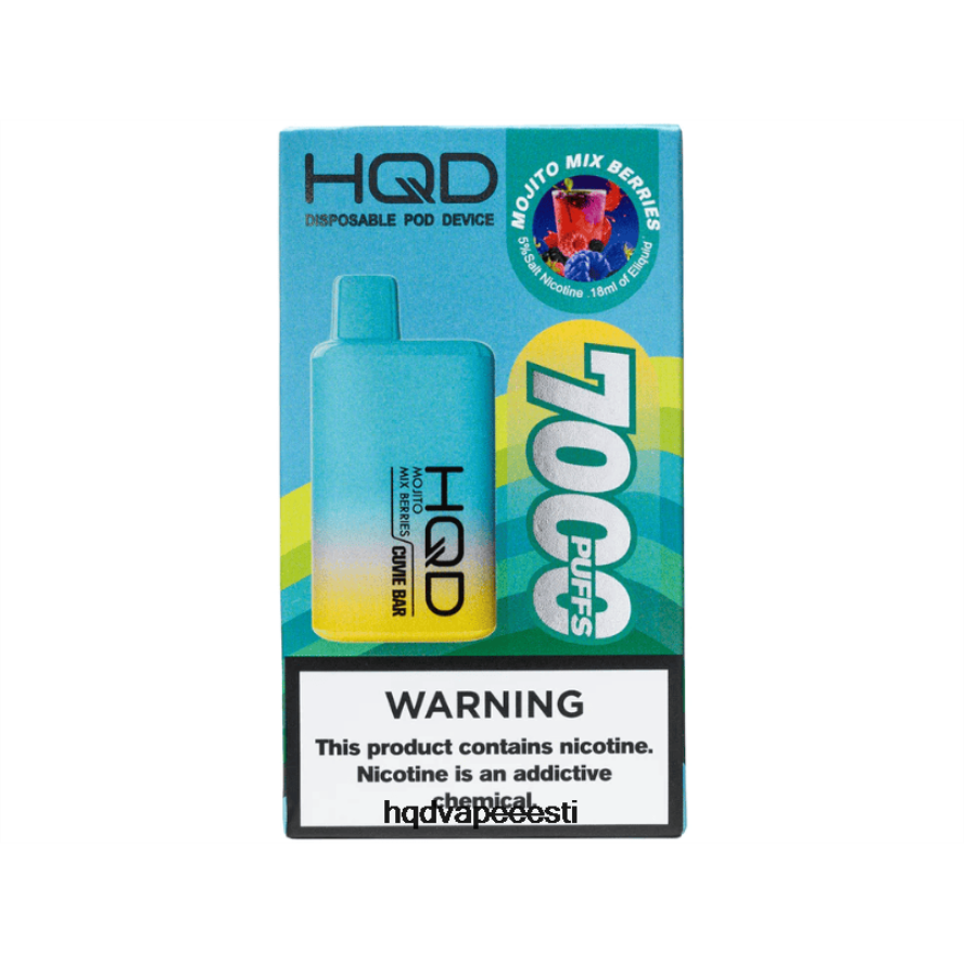 HQD CUVIE BAR ühekordselt kasutatavad V68JF224 mojito sega marjad - HQD Vape Best Flavor