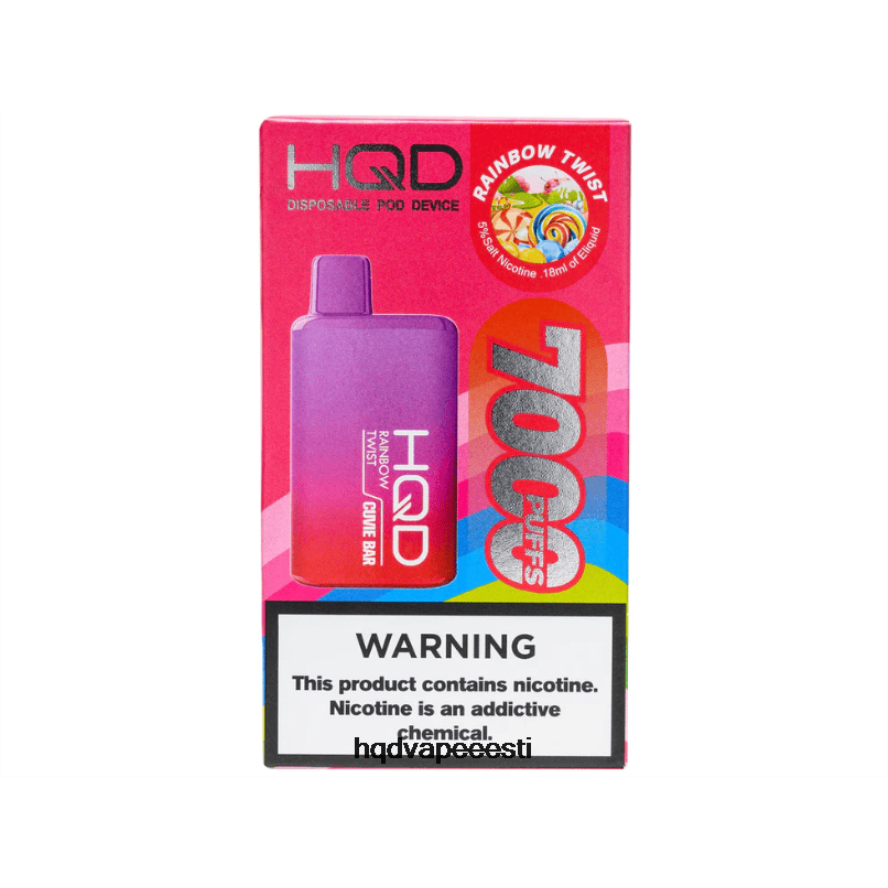 HQD CUVIE BAR ühekordselt kasutatavad V68JF242 vikerkaare keerdumine - HQD Vape For Sale