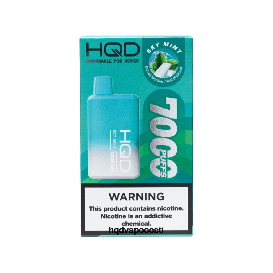 HQD CUVIE BAR ühekordselt kasutatavad V68JF249 taevamünt - HQD Vape Disposable