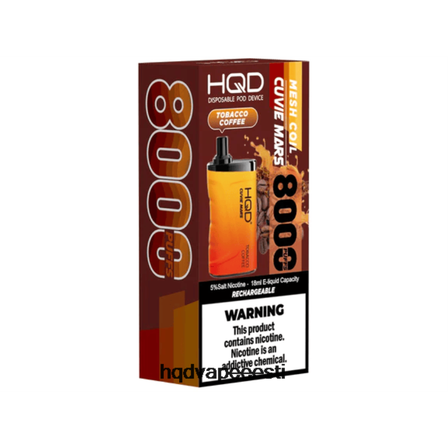 HQD CUVIE MARS ühekordselt kasutatavad V68JF264 tubaka kohv - HQD Vape Best Flavor