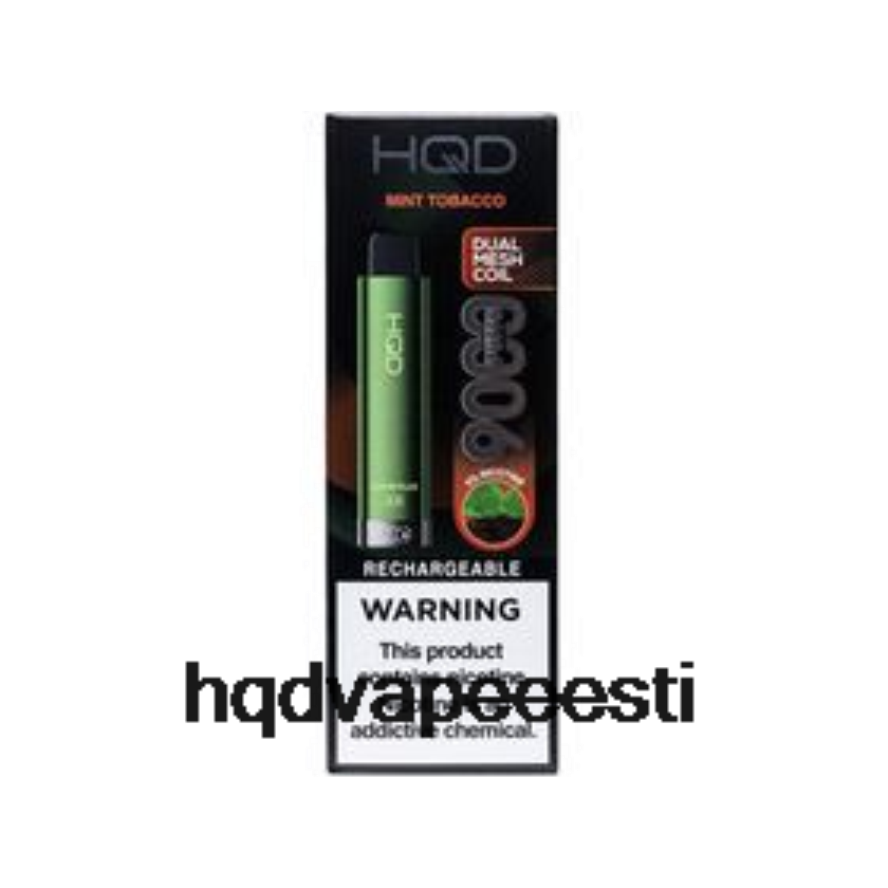 HQD CUVIE PLUS 2.0 ühekordselt kasutatavad V68JF221 piparmündi tubakas - HQD Vape Shop