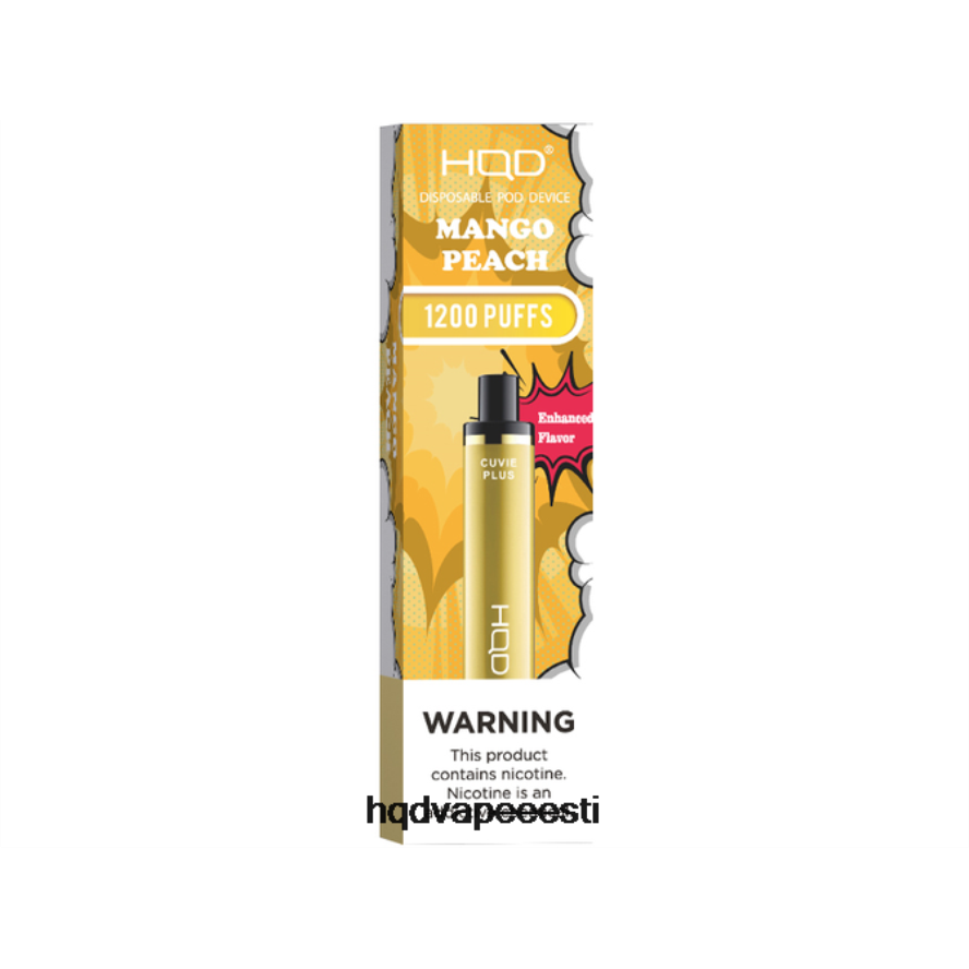 HQD CUVIE PLUS ühekordne vape V68JF217 mango virsik - HQD Vape Flavors