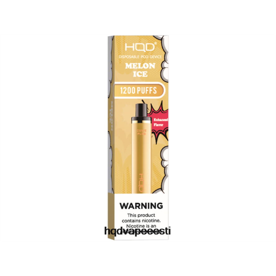 HQD CUVIE PLUS ühekordne vape V68JF219 meloni jää - HQD Vape Disposable