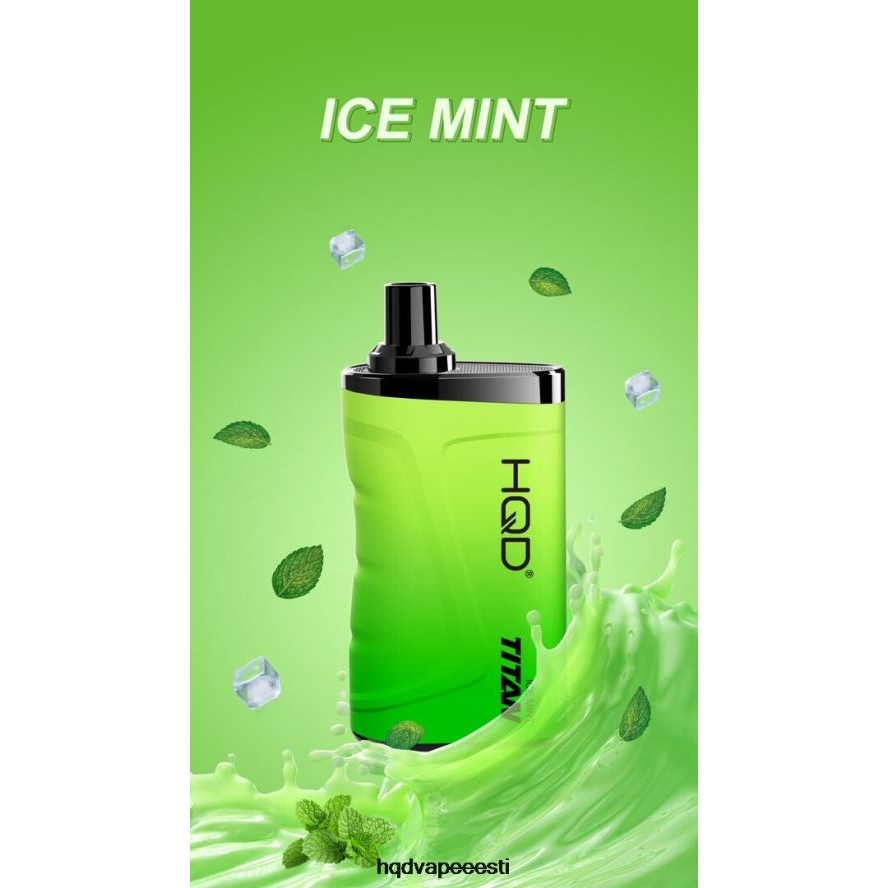 HQD TITAN 7000 pahvi V68JF17 jää piparmünt - HQD Vape Flavors