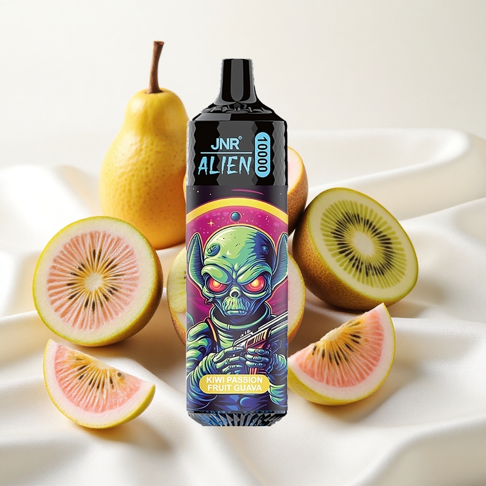 Kivi-maraku-guava JNR Alien 10000 Puffs Ühekordne Vape 850mAh Kiire laadimine