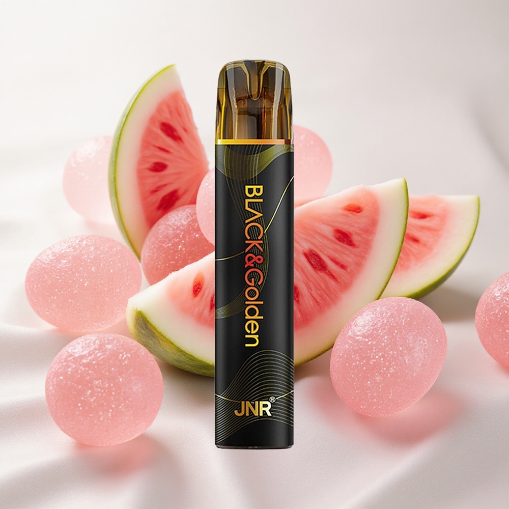 Arbuusi mullikomm JNR Black&Golden 600+200 Puffs Ühekordne Vape 800 Puffs