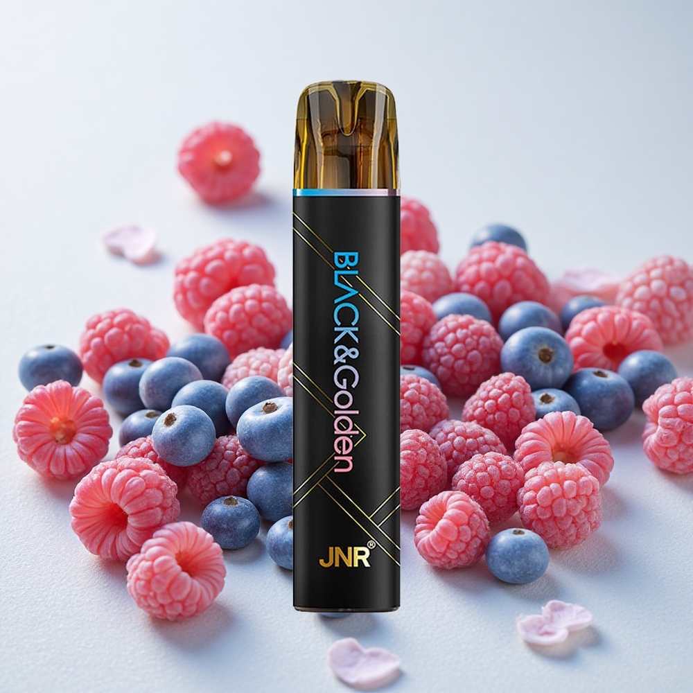 Sinine Vaarik-Kirsika JNR Black&Golden 600+200 Puffs Ühekordne Vape