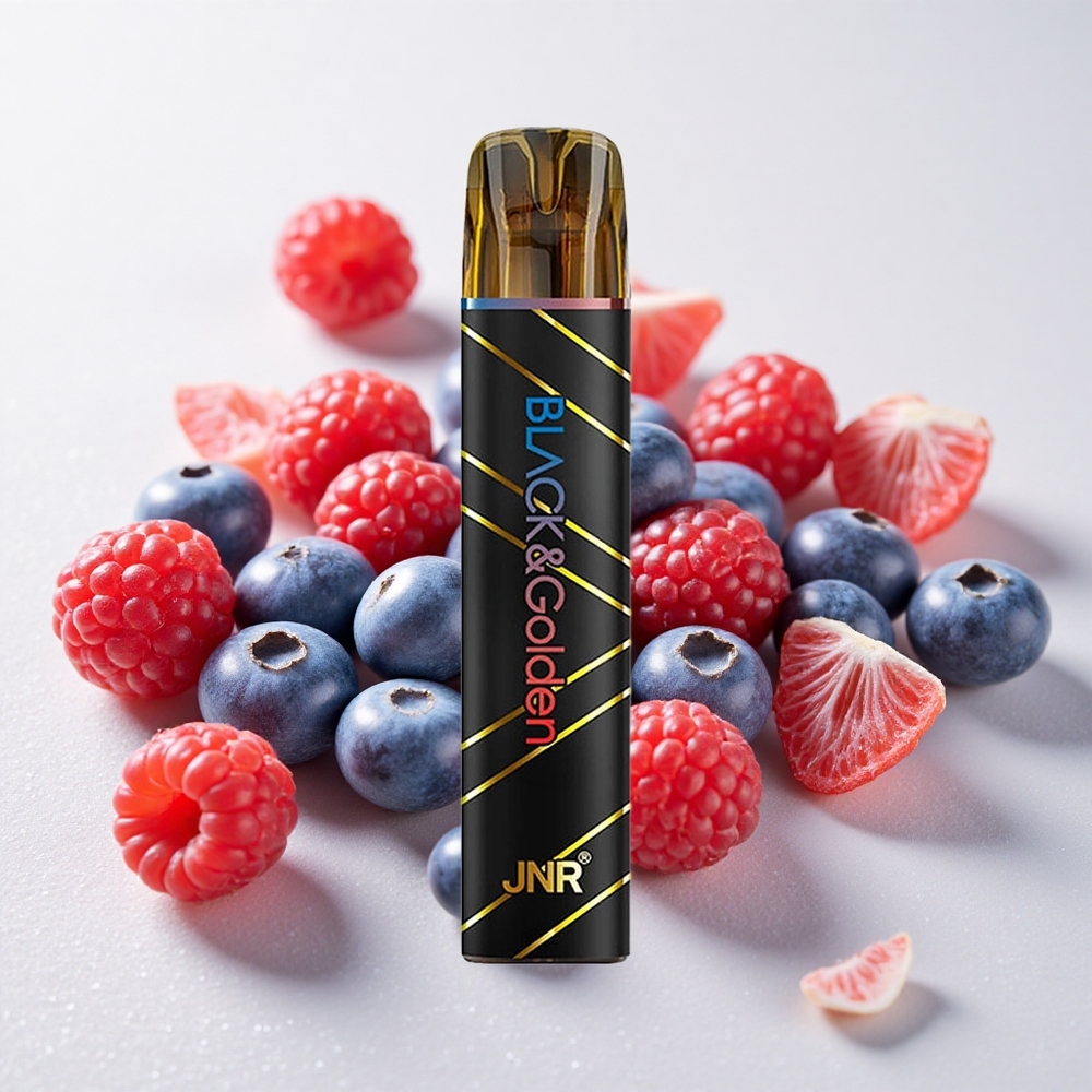 Sinine Vaarikas-Hapukapsas JNR Black&Golden 600+200 Puffs Ühekordne Vape 800 Puffs