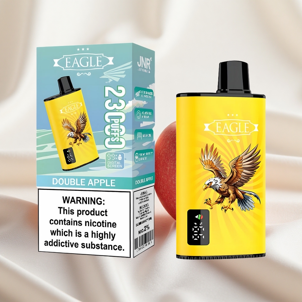 Kahe õuna JNR EAGLE Smart 23000 Puffs Ühekordne Vape Digitaalne ekraan ja 25ml e-vedelikku maht