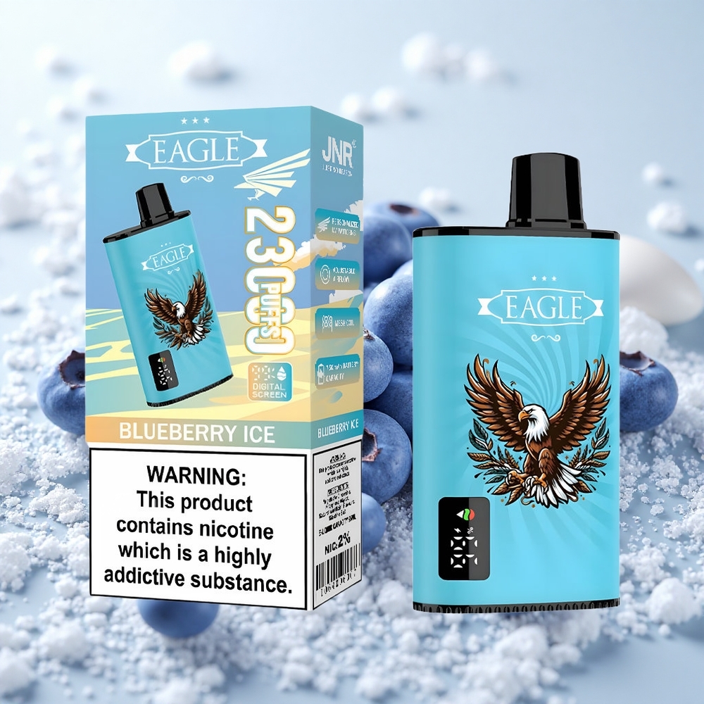 Mustikas-Jäätis JNR EAGLE Smart 23000 Puffs Digiekraaniga