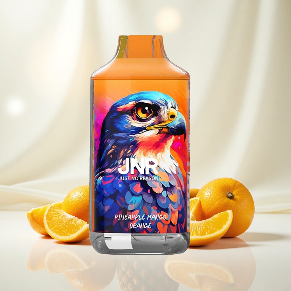 Ananass-Mango-Apelsin JNR Falcon 16000 Puffs 22ml Dual Mesh Coil