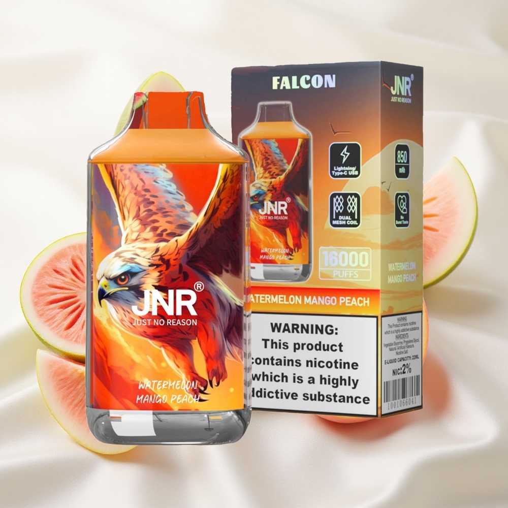 Arbuusi-Mango-Virsik JNR Falcon 16000 Puffs Ühekordne Vape 850 mAh