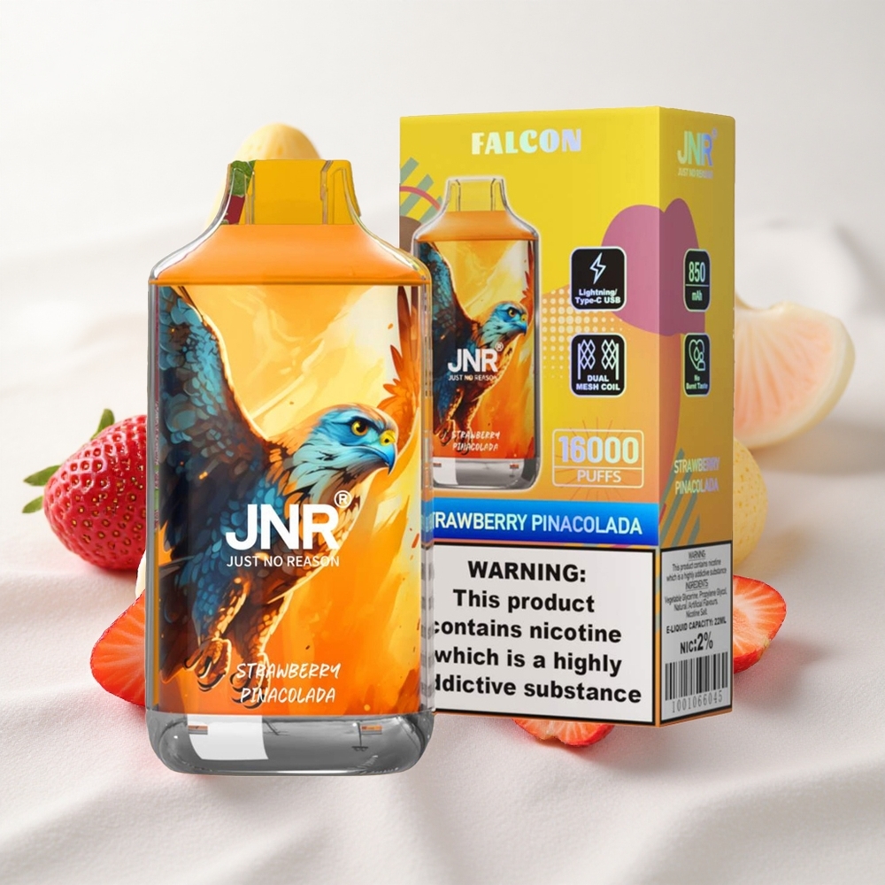 Maasika-Piña Colada JNR Falcon 16000 Puffs 850 mAh Tark LED Ekraan