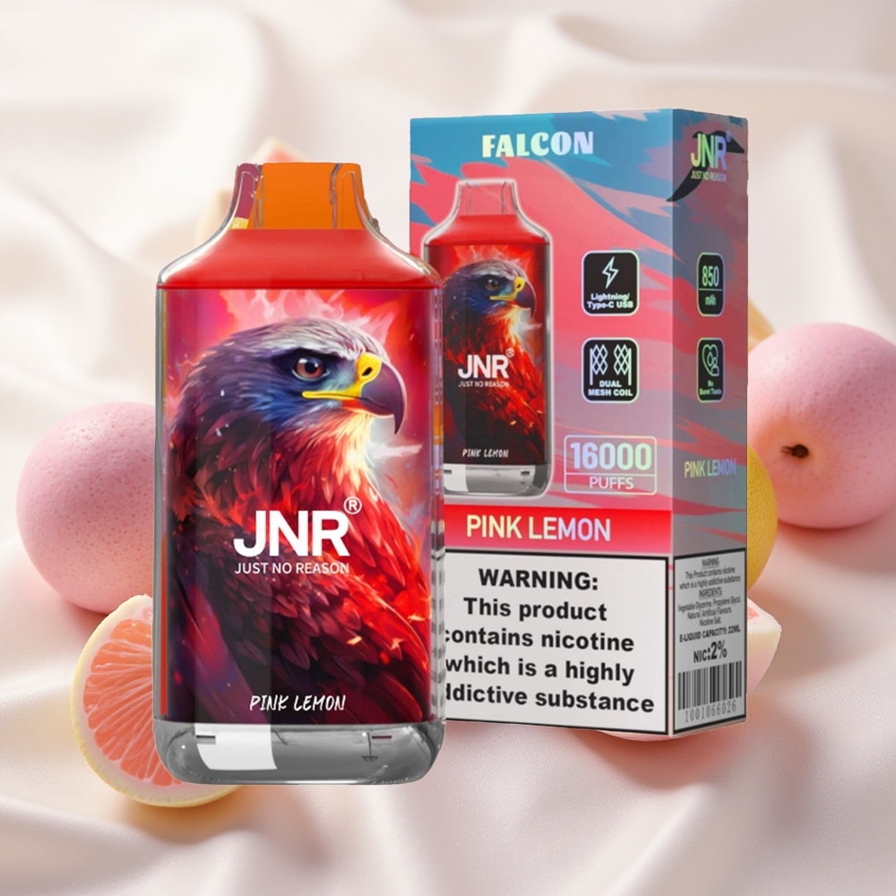 Roosa Sidruni JNR Falcon 16000 Puffs Akumahutavus 850 mAh Ühekordne Vape