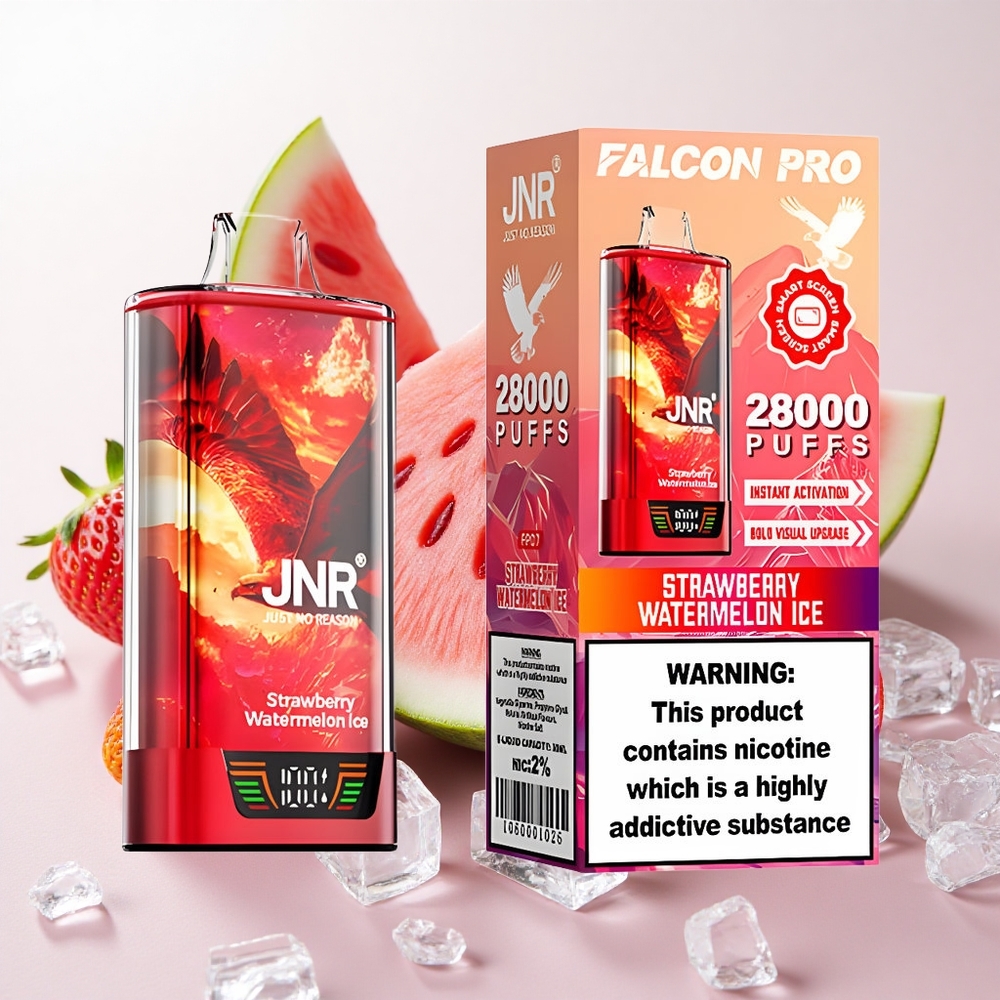 Maasika-Arbuusi Jäätise JNR Falcon Pro 28000 Ühekordne Vape 30ml eelnevalt täidetud mahutavusega