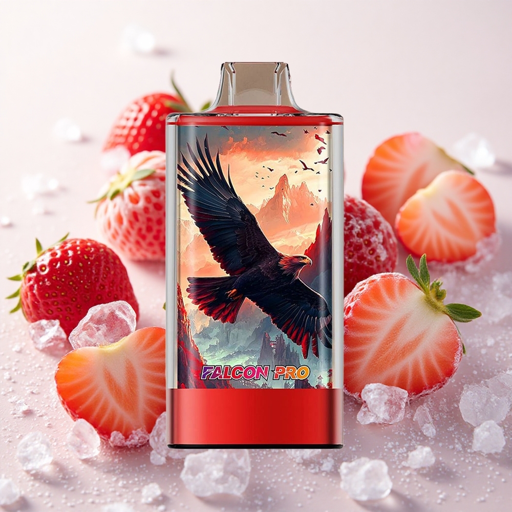 Maasika-Jää JNR Falcon Pro 28000 Ühekordne Vape 30ml eelnevalt täidetud mahutavusega