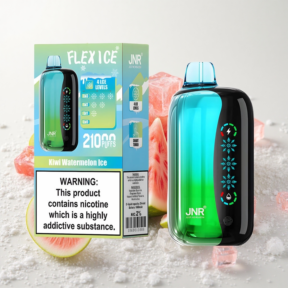 Kiivi-Arbuusi Jäätumine JNR Flex Ice 21000 Puffs Ühekordne Vape 26ml E-vedelik