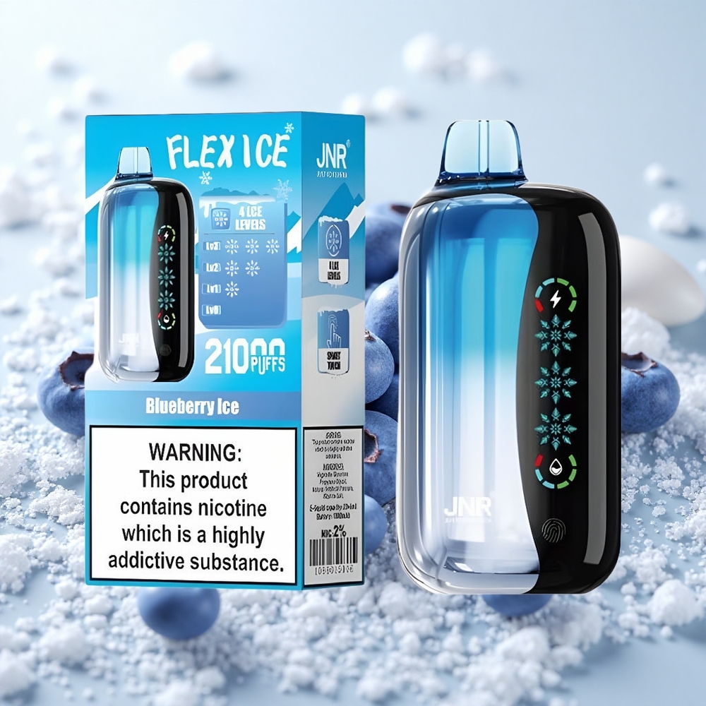 Mustikas-Jää JNR Flex Ice 21000 Puffs Ühekordne Vape