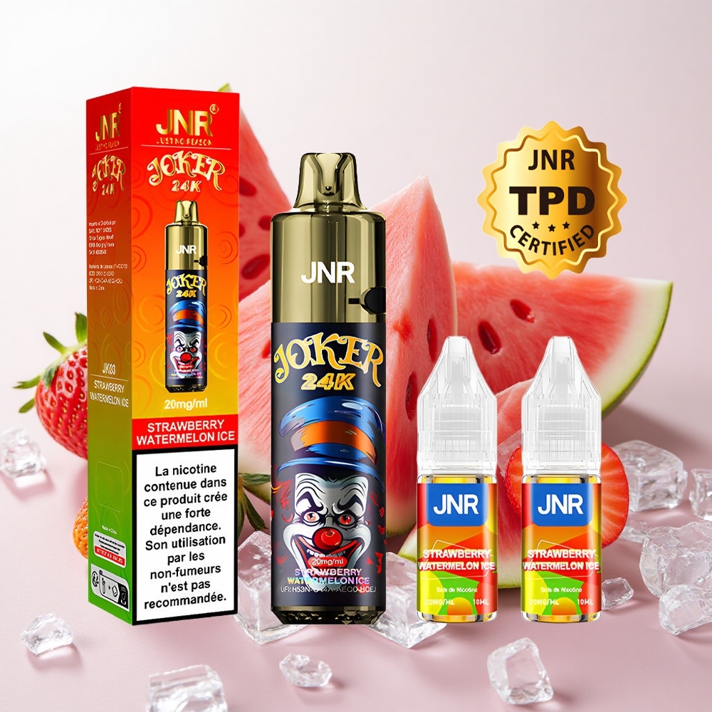 Maasika-Arbuusi Jäätise JNR Joker 24K Puffs Taaskasutatav Pod (800mAh Akuga)
