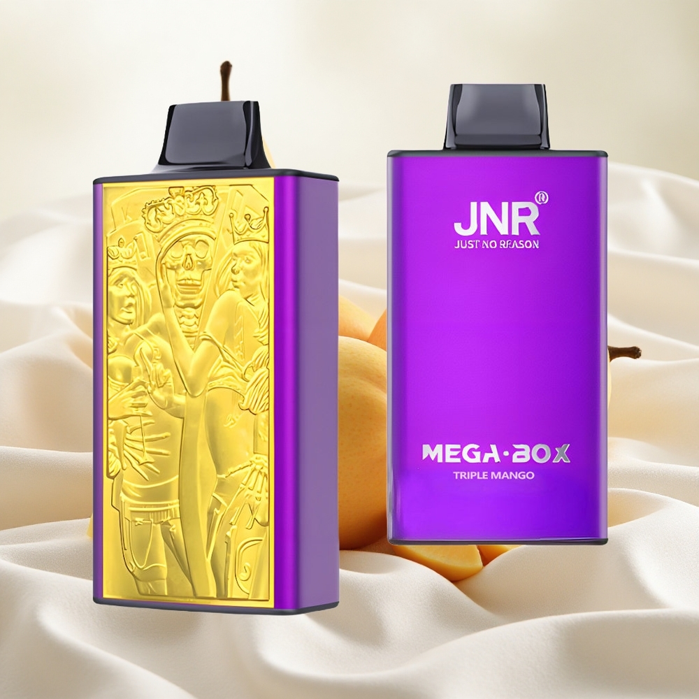 Kolmik-Mangopuu JNR Mega Box 25000 Pihu Ühekordne Vape Kolmekordne Mango