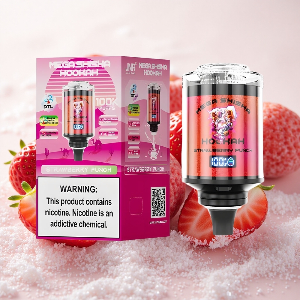 Maasika Punschi JNR Mega Shisha Hookah 100K 160 ml e-vedeliku maht