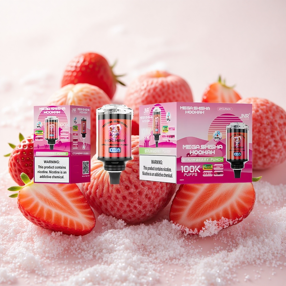 Maasika Punschi JNR Mega Shisha Hookah 100K 160 ml e-vedeliku maht