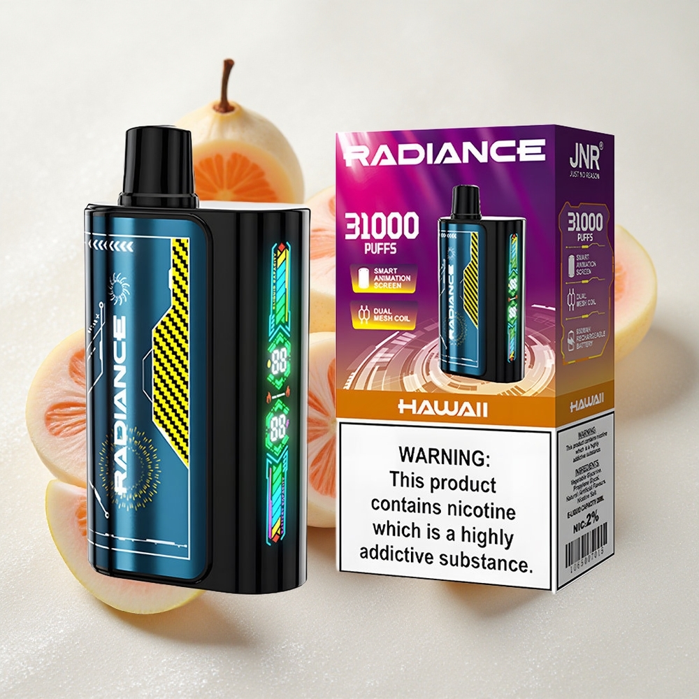 Hawaii JNR Radiance 31000 Puffs Nutiteguriga Ekraaniga Ühekordne Vape