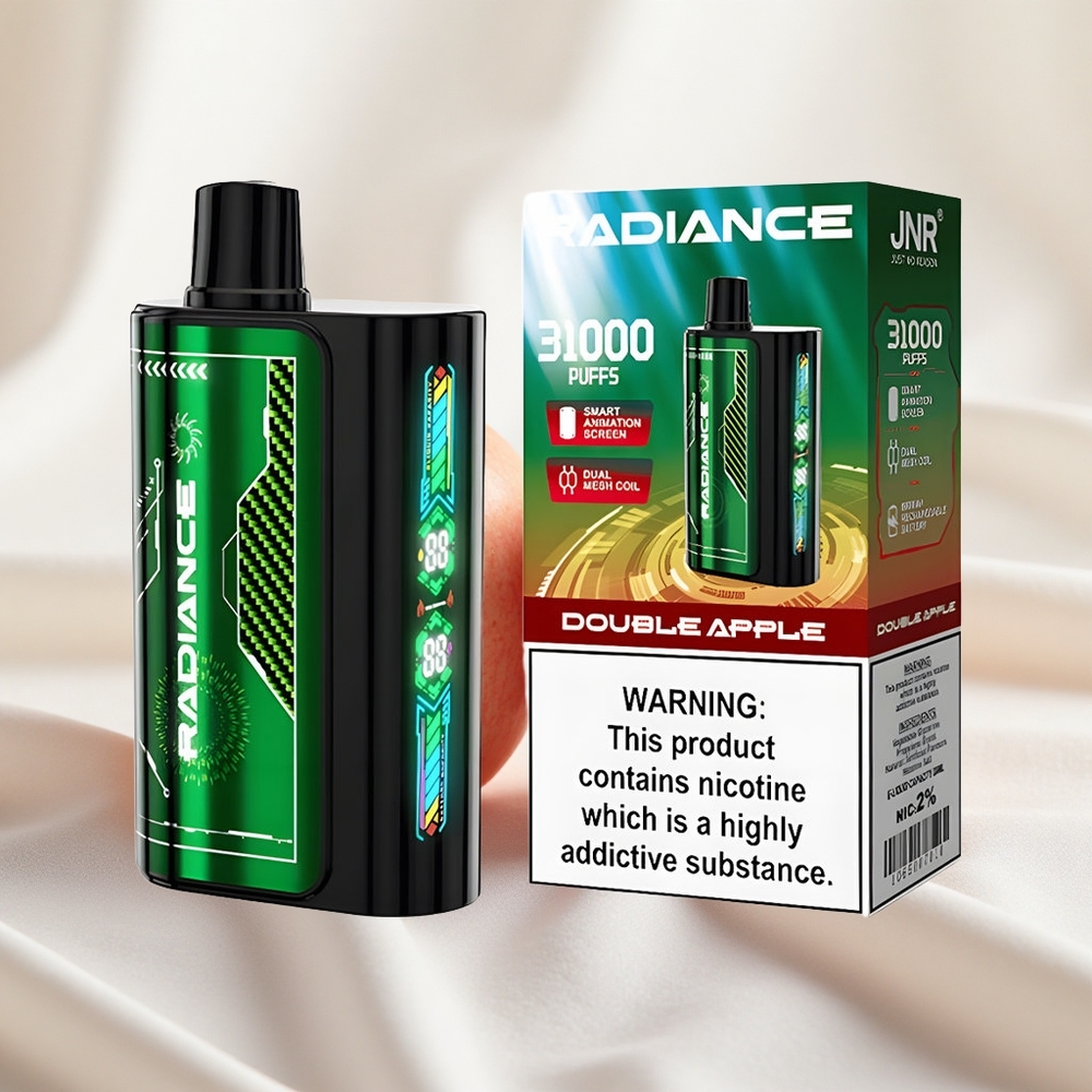 Kahe õuna JNR Radiance 31000 Puffs Ühekordne Vape 28ml Vedelikuga
