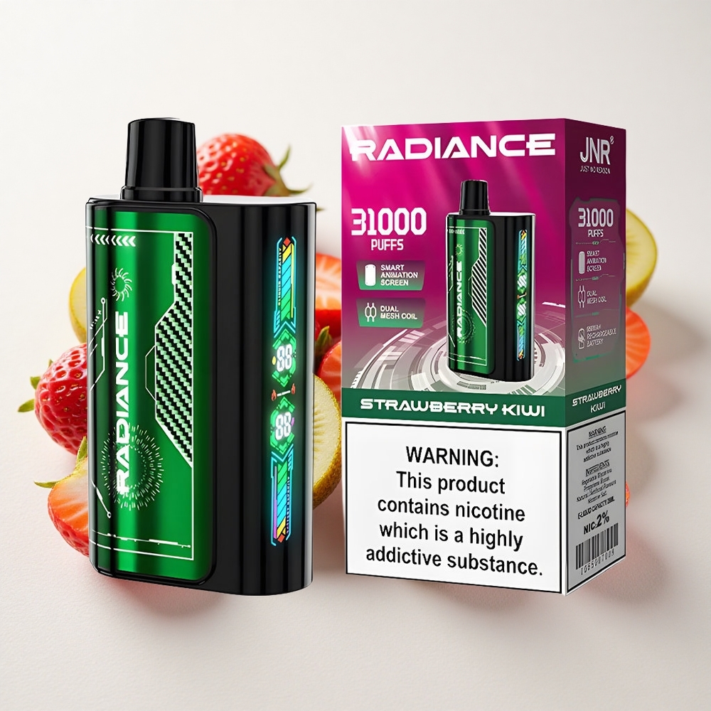 Maasika-Kiivi JNR Radiance 31000 Puffs Ühekordne Vape 28ml E-vedelik