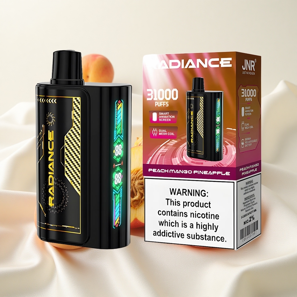 Virsi-Marja-Ananass JNR Radiance 31000 Puffs Täidetav Vape 28ml Vedelikuga