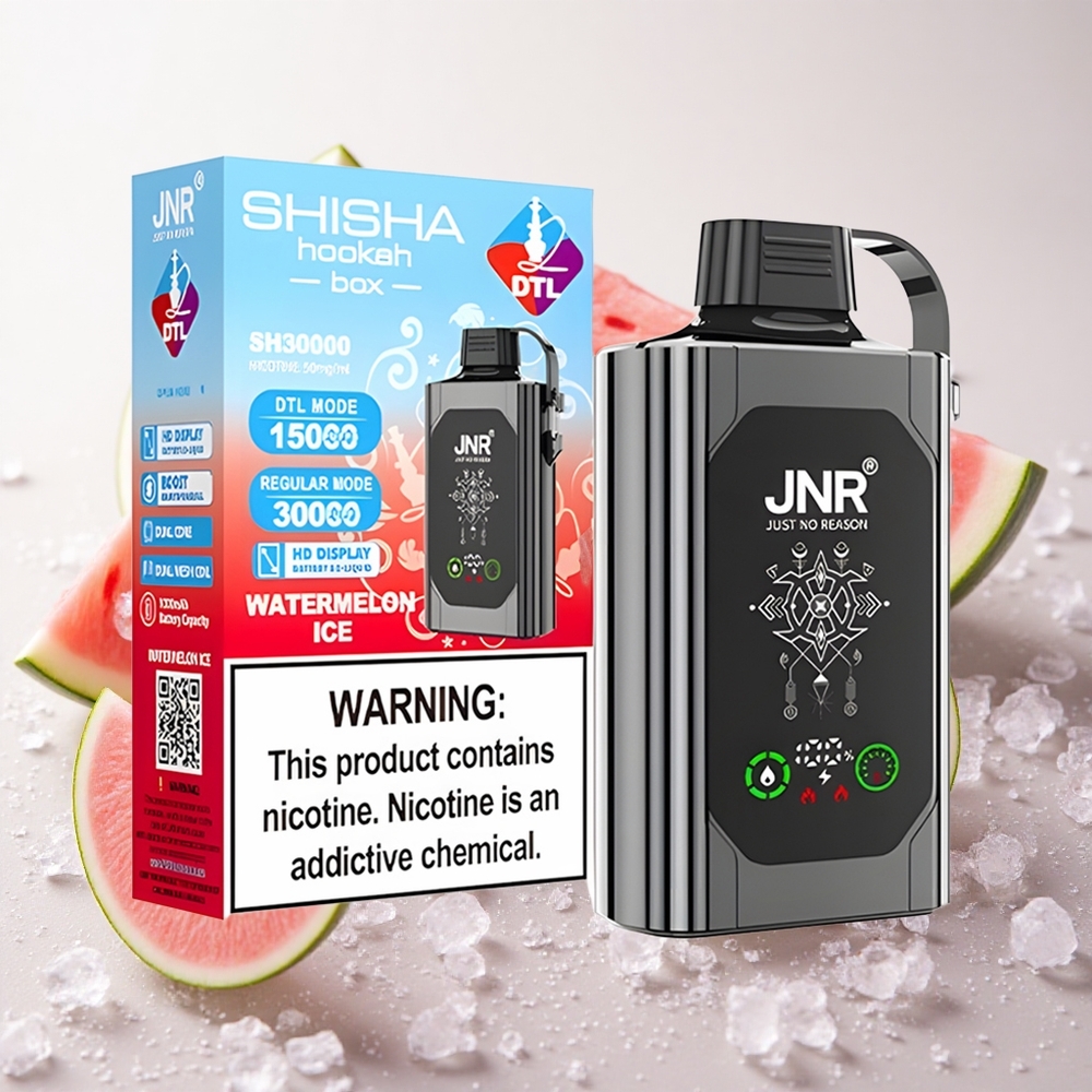 Arbuusi-Jää JNR Shisha Hookah Box 20500 Puffs Korduskasutatav Aurusti HD Ekraan, 1000mAh aku, 25ml e-vedelik