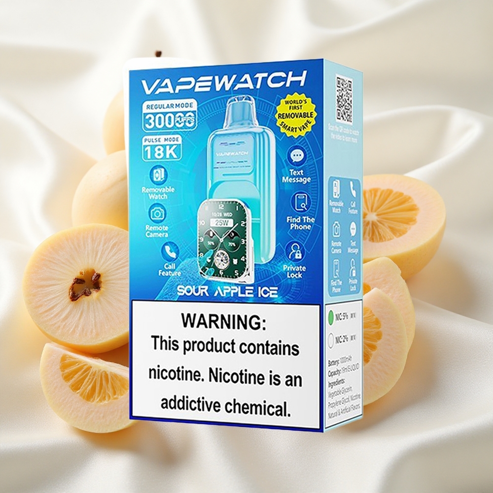 Hapukoore-Jää JNR Vape Watch 30000 Puffs Ühekordne Vape 1000mAh Patarei