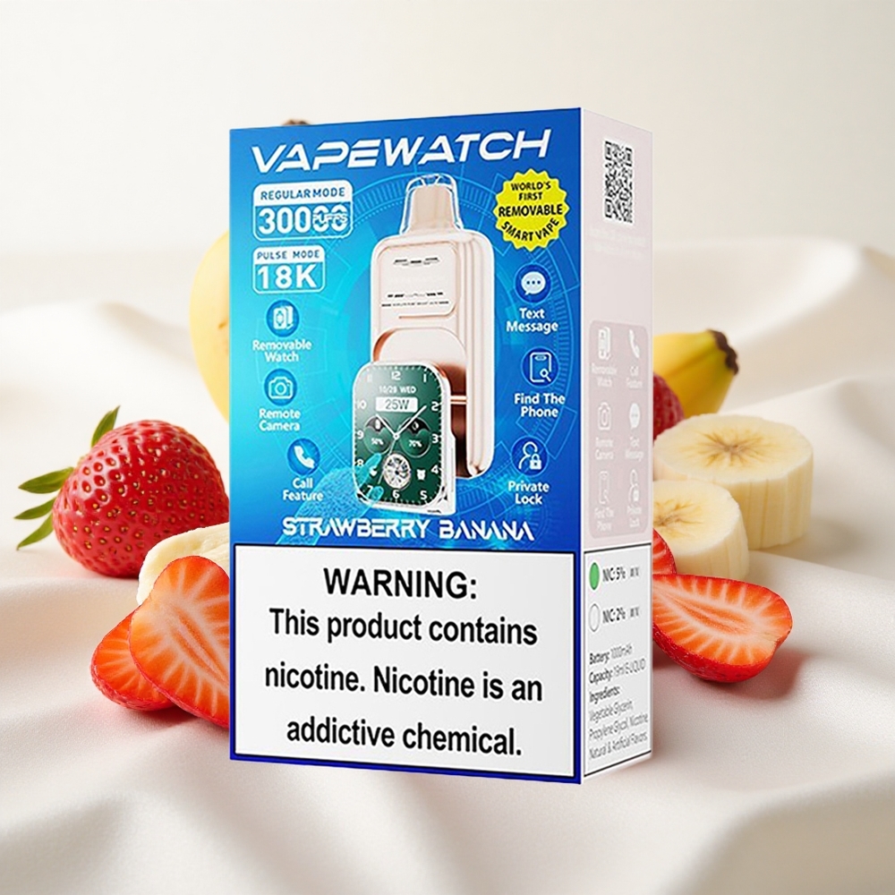 Maasika-Banaani JNR Vape Watch 30000 Puffs Dual Mesh Coil