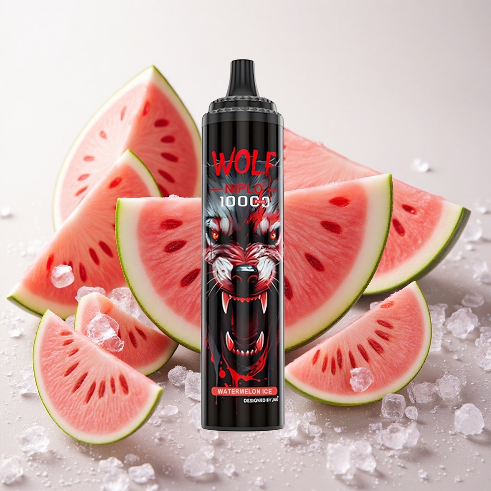 Arbuusi-Jää JNR Wolf Niplo 10000 Puffs 20ml Mahutavus