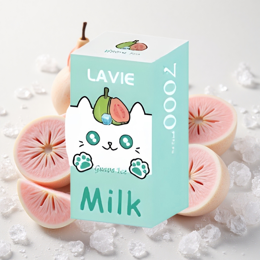 Guava-Jää Lavie Milk 7000 Puffs Ühekordne Vape 16ML