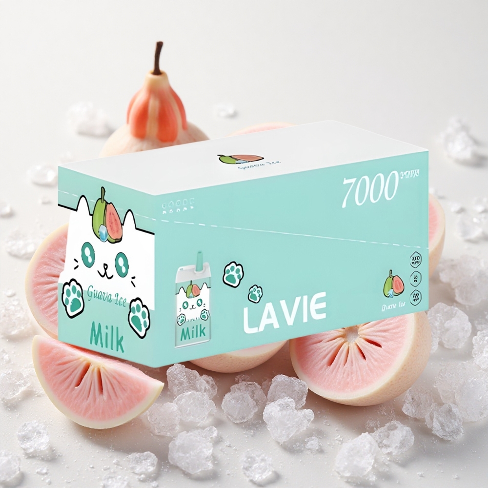 Guava-Jää Lavie Milk 7000 Puffs Ühekordne Vape 16ML
