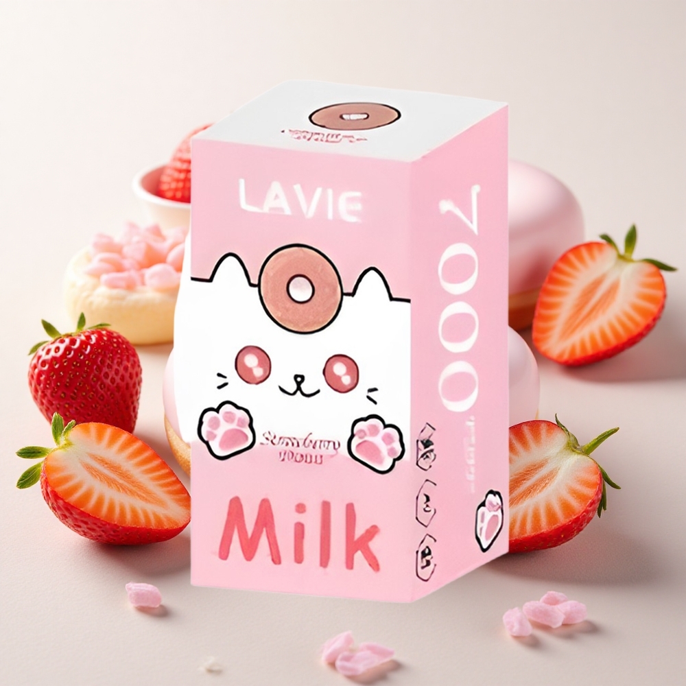 Maasikakreemi Lavie Milk 7000 Puffs 16ML Tüüp-C Laetav