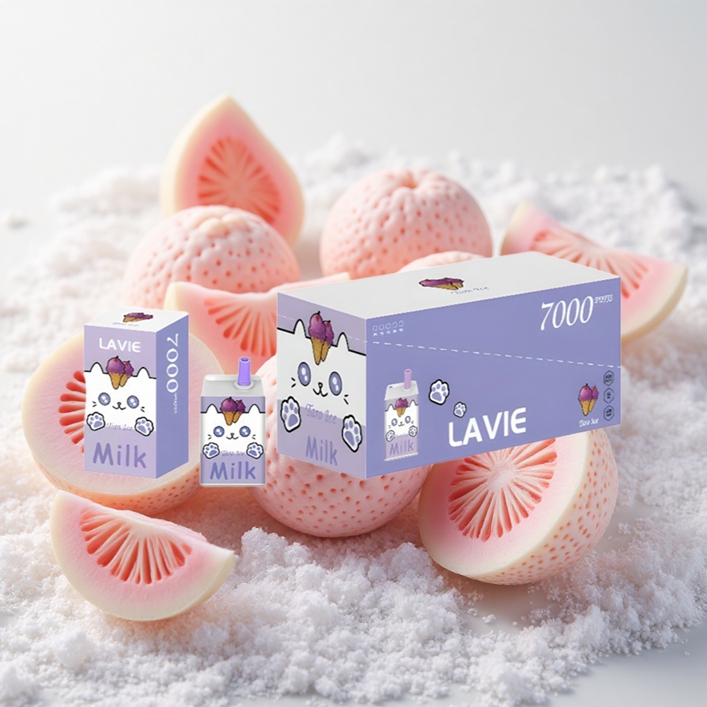 Taro jää Lavie Milk 7000 Puffs Ühekordne Vape 16ML