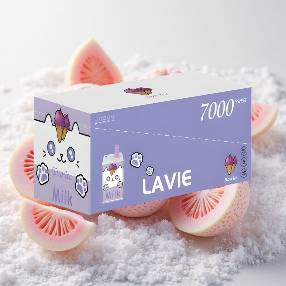 Taro jää Lavie Milk 7000 Puffs Ühekordne Vape 16ML