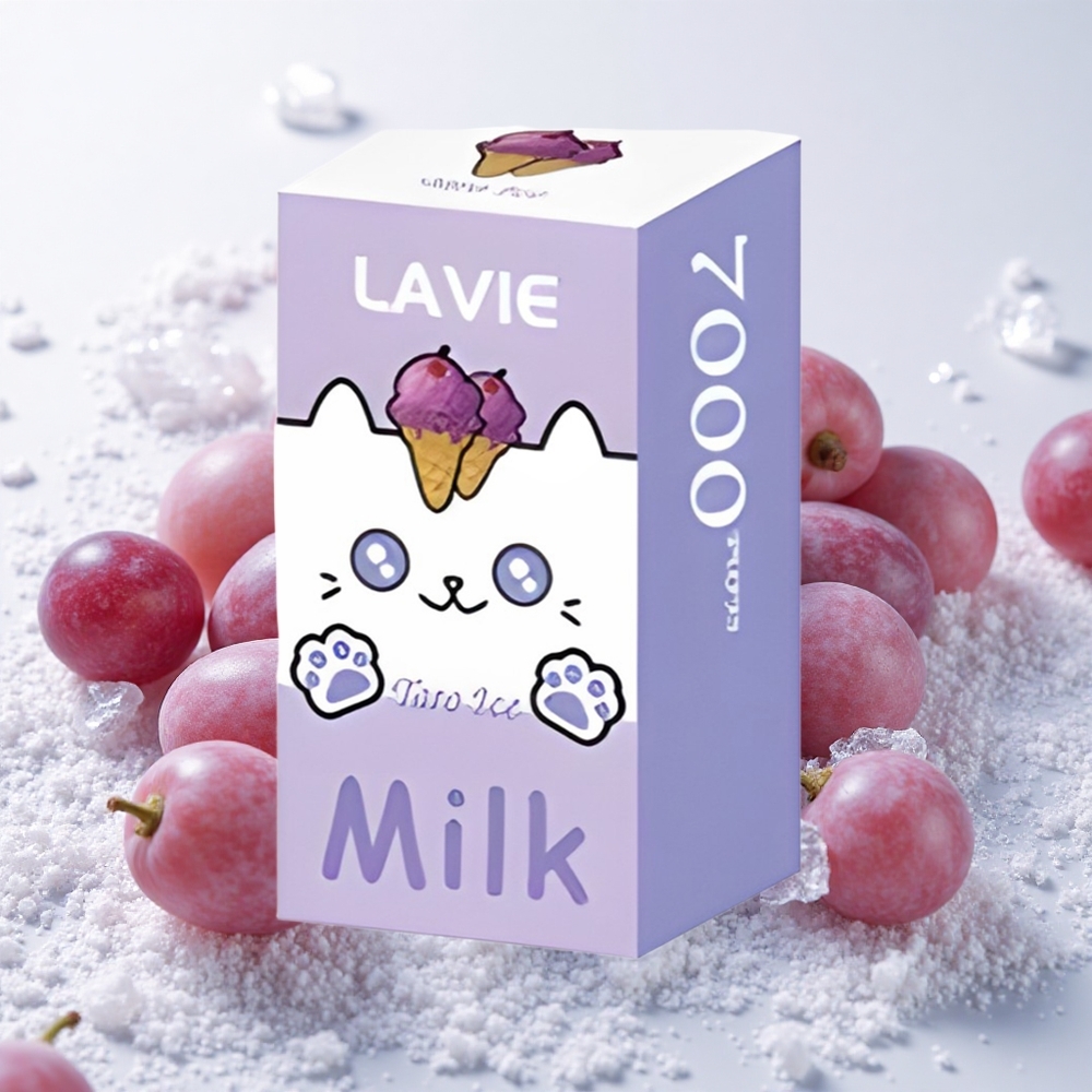 Viinamarja-Jää Lavie Milk 7000 Puffs 16ML Tüüp-C Laaditav