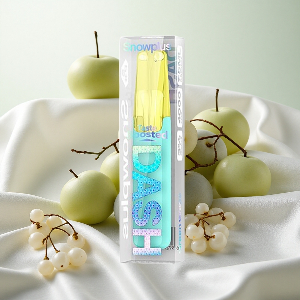 Roheline Viinamari Snowplus Dash 4000 Puffs Ühekordselt Kasutatav Seade 7,5 ml
