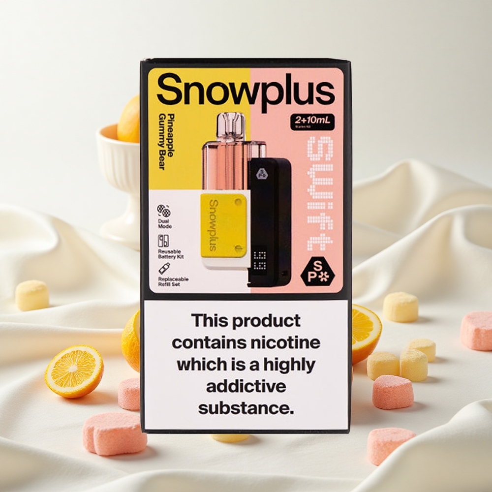 Ananassi-kommi karuke Snowplus Swift 5000 Puffs eelnevalt täidetud pod-komplekt 1000 mAh aku