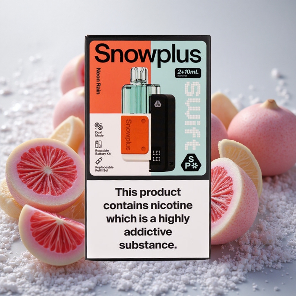 Neonvihm Snowplus Swift 5000 Puffs e-pudelikomplekt Dual Mesh 2+10 ml