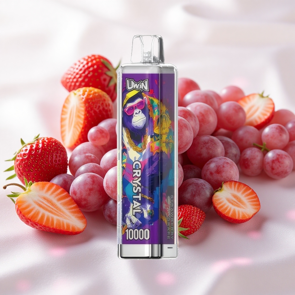 Maasika-Mustikas UWIN Crystal 10000 Puffs RGB-tuledega