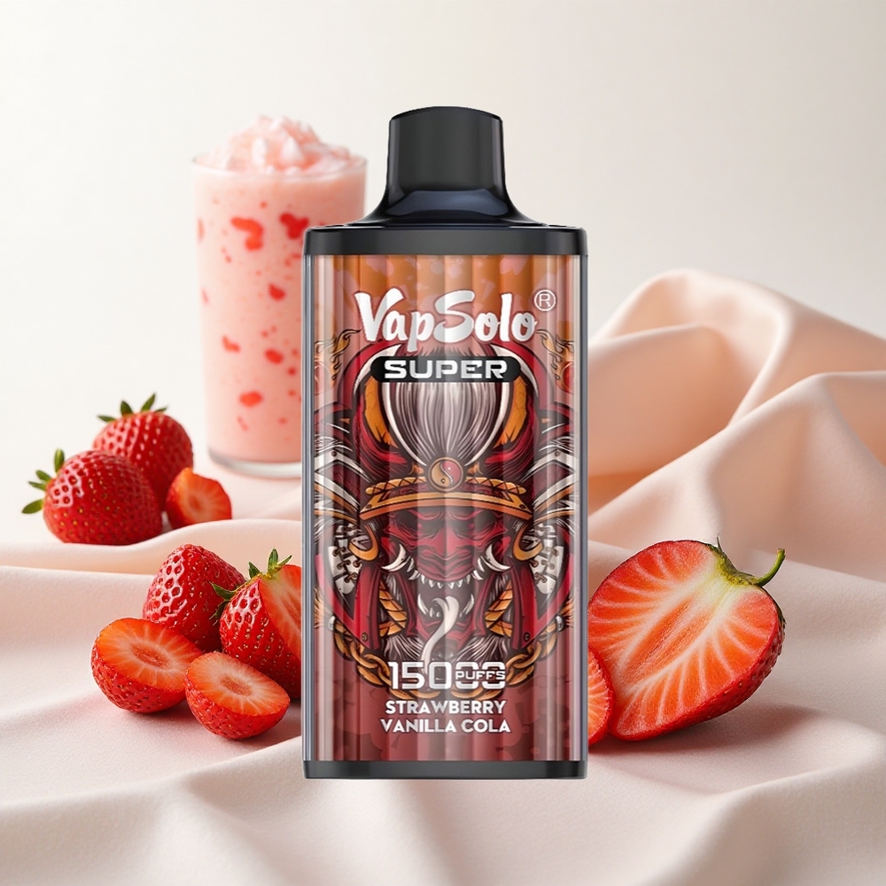 Maasika-Vanilli-Kola Vapsolo Super 15000 Puffs 850mah Mesh Coil Type-C