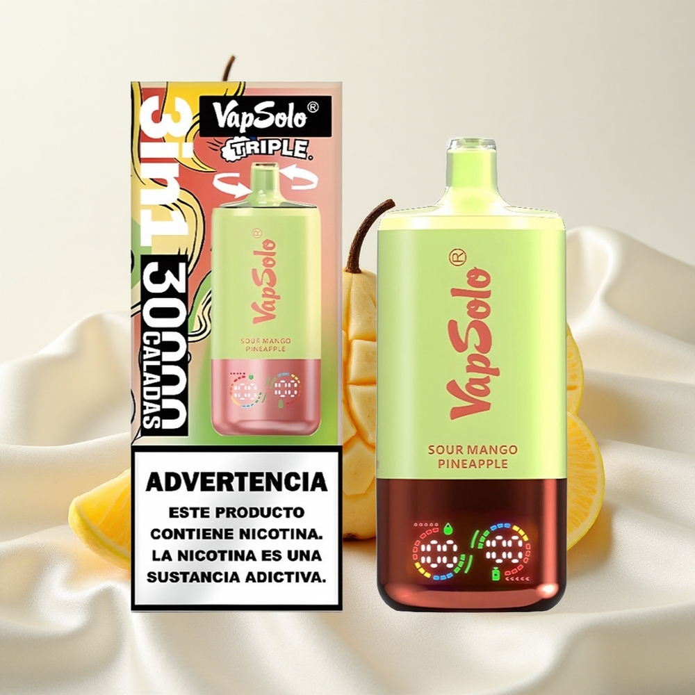 Hapu Mango-Ananass Vapsolo Triple 3 suud 30000 tõmmet 40ml vedelik