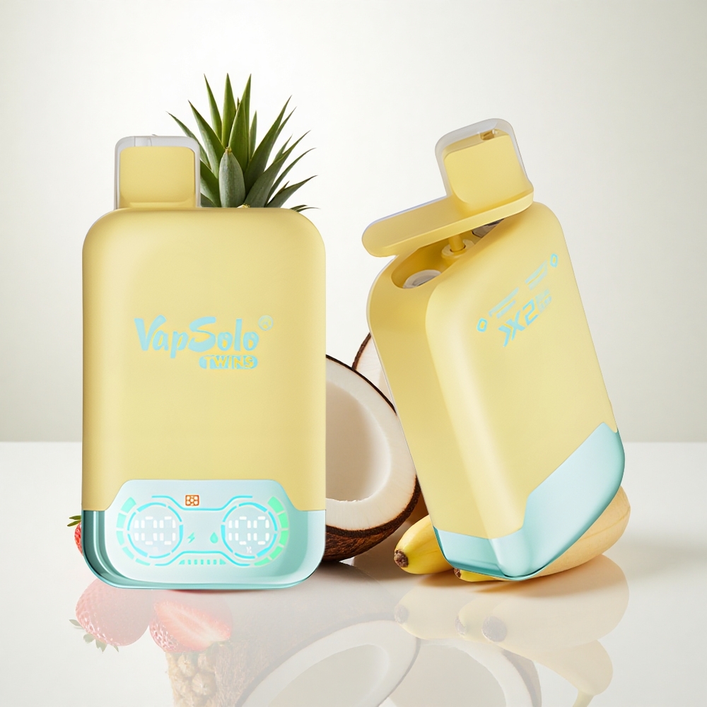 Ananass-Kookos & Maasikas-Banaan Vapsolo Twins 20000 Pihust 40 ml E-vedelikuga