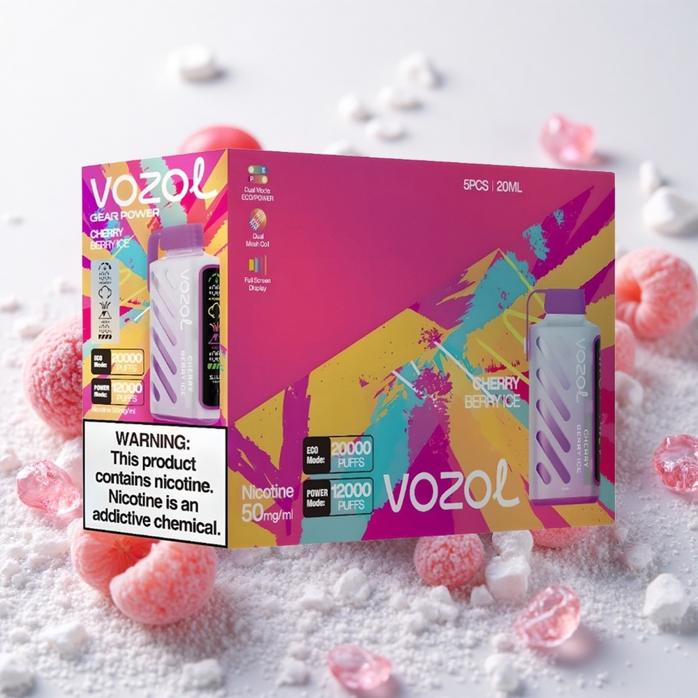 Kirs-Marja Jää VOZOL Gear Power 20000 Puffs Ühekordne Vape 20mL täisekraaniga